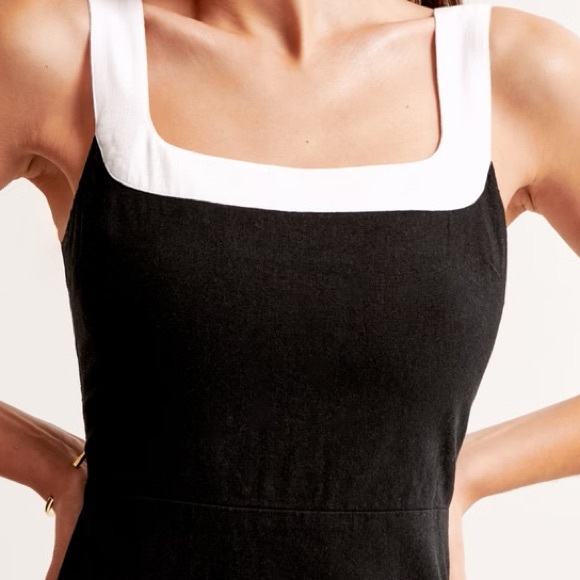 Abercrombie & Fitch Squareneck Column Midi Dress - Picture 3 of 7